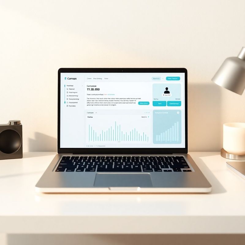 Open laptop with a clean email compose screen